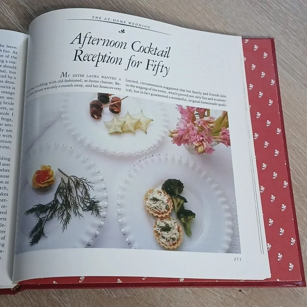 Vintage 80's Entertaining by MARTHA STEWART First Edition 24-30 RED Hardcover